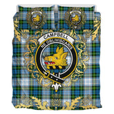 Campbell Dress 01 Tartan Crest Bedding Set - Golden Thistle Style
